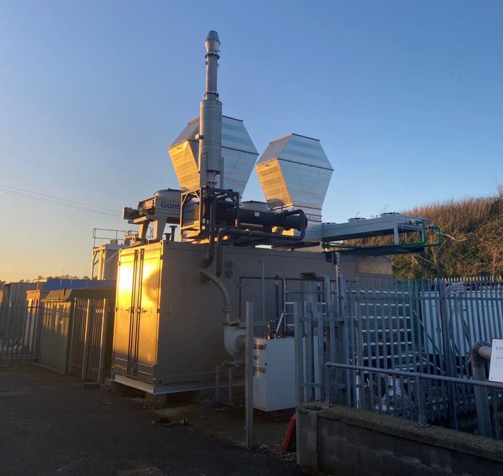 450 kWe Biogas CHP package supplied by Helec 450 MBG Biogas